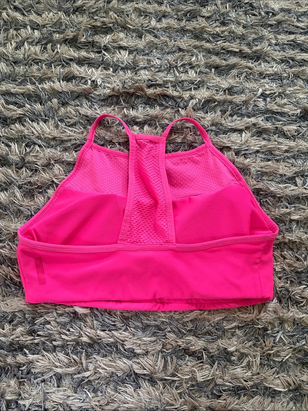 Women’s Hot Pink High-Neck Crop Bralette Removable Pads Size M - Picture 5 of 5